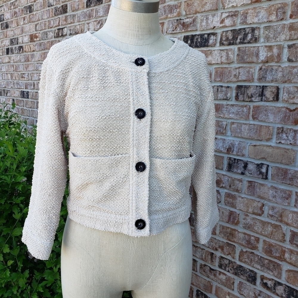 Rachel Rachel Roy Button Down Textured Blazer S